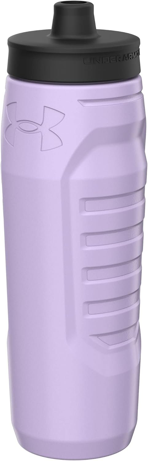 Under Armour Squeeze Water Bottles, 32 oz Water Bottles, Sideline Sports Water Bottle with Quick-Shot Lid, Quick & Easy Hydration, Gym Water Bottles, Squeeze Bottle, 1 32oz Bottle