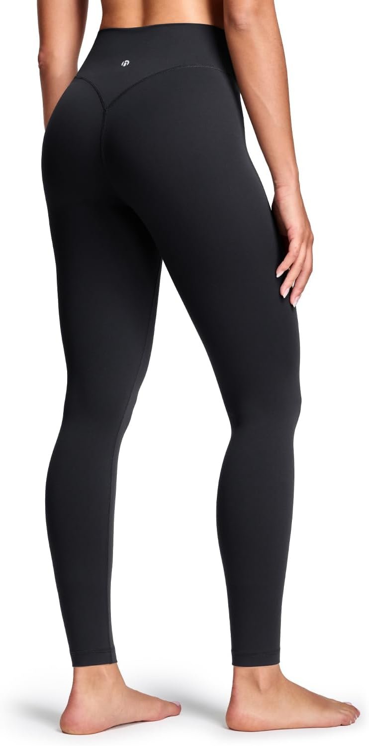 HeyNuts Bold V-dip Back No Front Seam Leggings 28”, Light to Medium Support, Butt Lifting High Waisted Yoga Pants