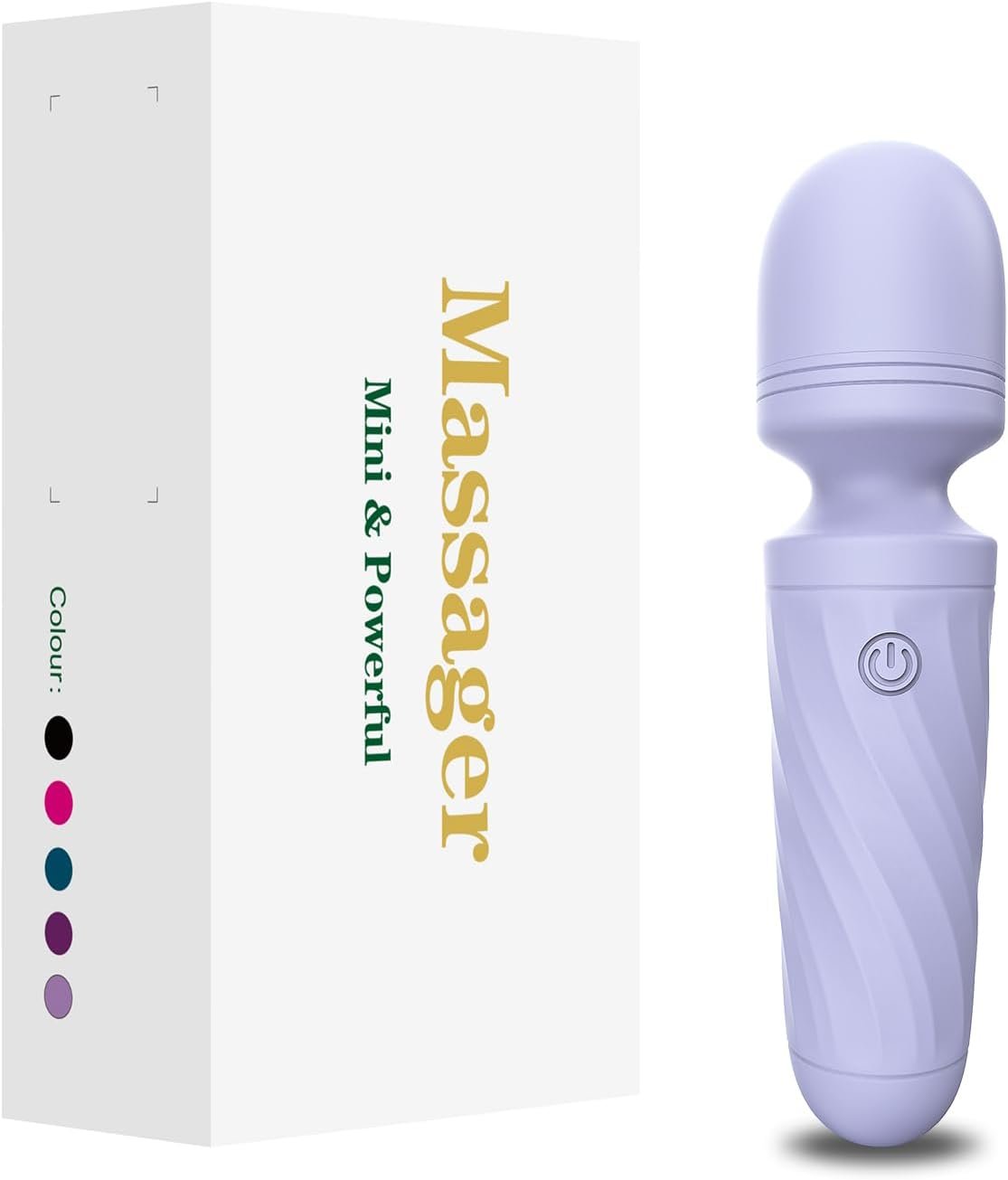 Handheld Personal Mini Massager Tool– Waterproof, USB Rechargeable, 10 Vibration – Perfect on Back Legs Hand Pains and Sports Recovery(Gray Purple)