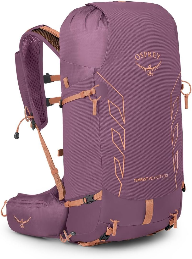 Osprey Tempest Velocity 30L Women’s Hiking Backpack, Pashmina/Melon, WM/L
