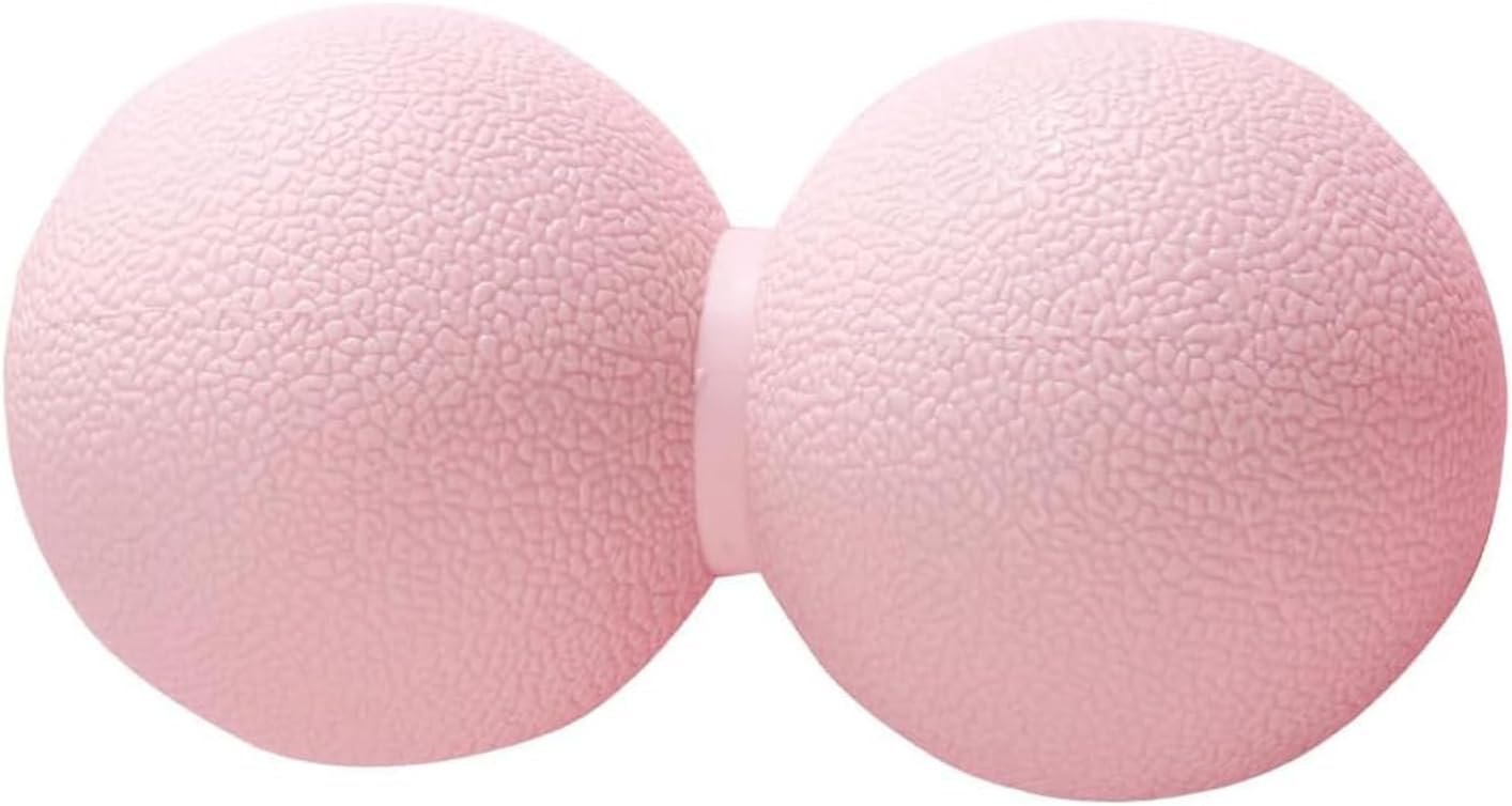 Double Lacrosse & Micro-Elastic Peanut Massage Ball – Myofascial Release Tool for Muscle, Back, Foot, and Physical Therapy, Mobility Roller for Acupressure and Relaxation (Pink)