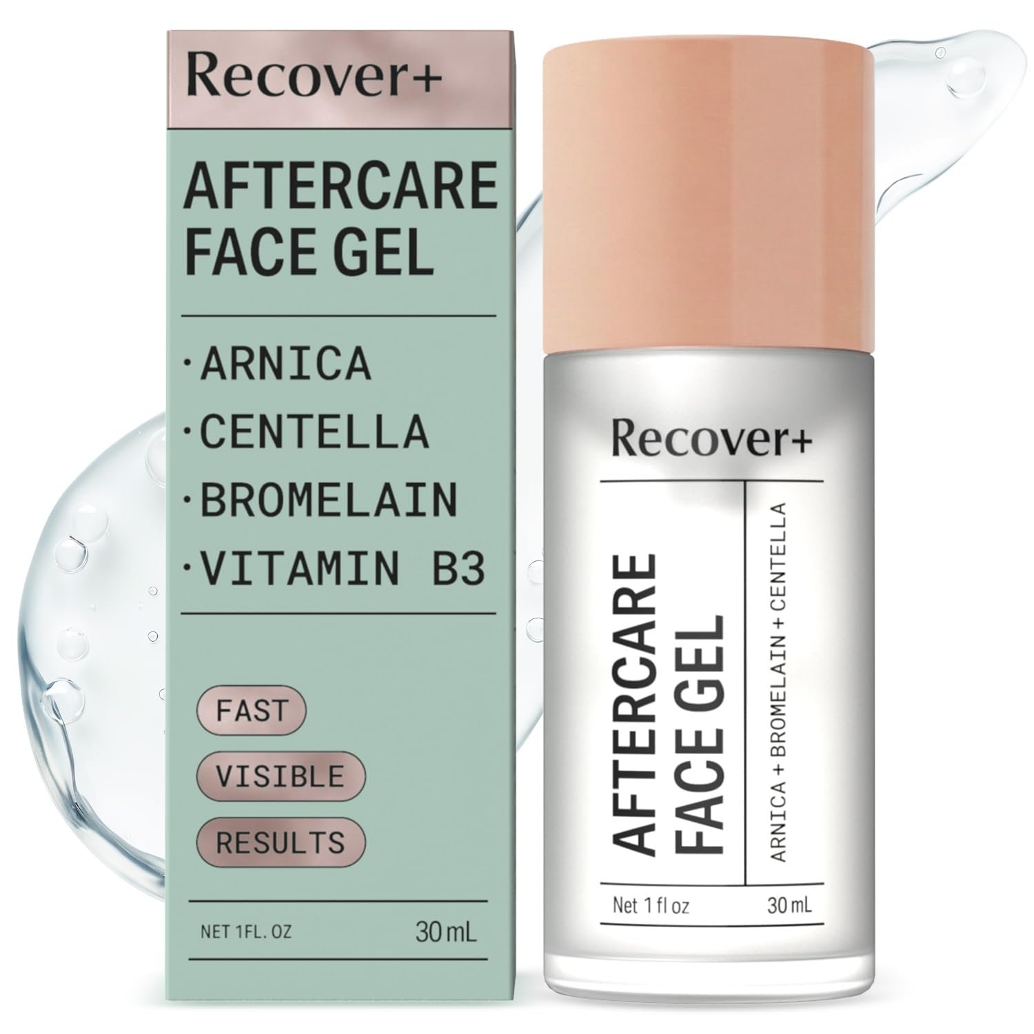 Arnica Face Gel for Cosmetic Aftercare – Lightweight Botanical Recovery Gel with Arnica, Bromelain, Centella & Vitamin B3, Spa-Grade Post-Procedure Care to Calm & Support Skin After Treatments,1 fl oz