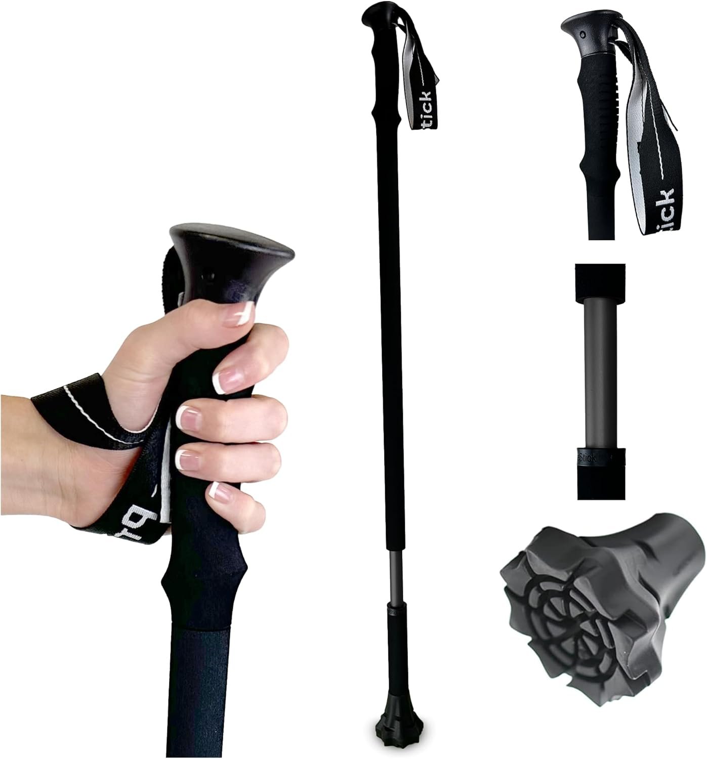 Dynamo Prime Walking Stick for Seniors – Adjustable Walking Cane for Men and Women with Balance Issues – Lightweight & Sturdy All-Terrain Support for Posture & Stability