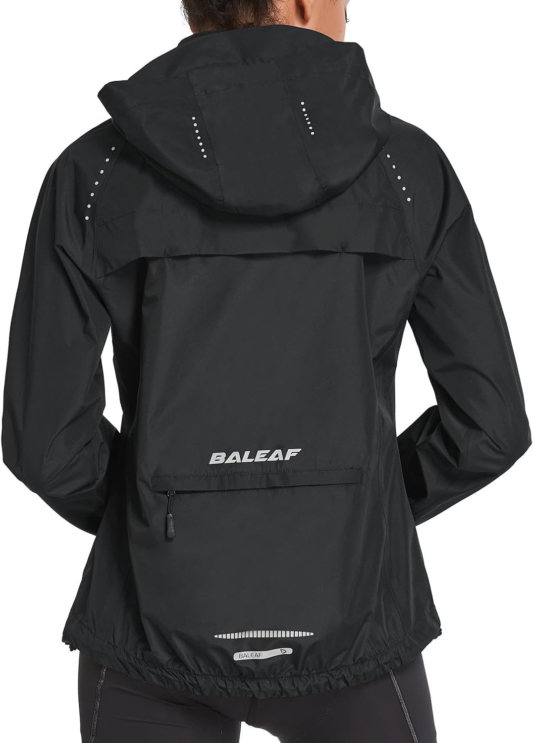 baleaf Women’s Rain Jackets Waterproof Windbreaker Packable Running Lightweight Cycling Jacket Reflective Hooded
