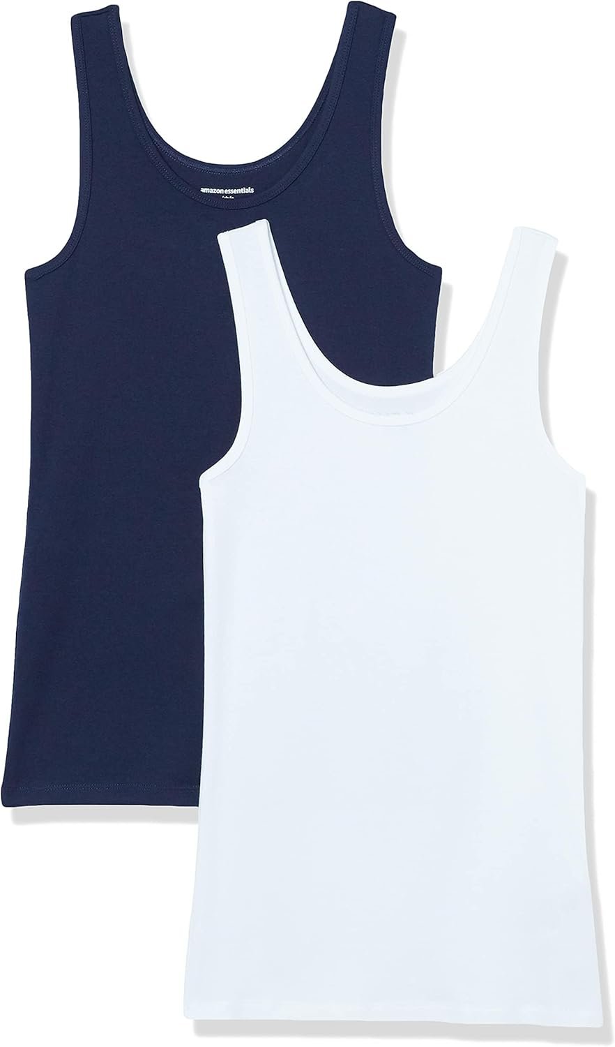 Amazon Essentials Women’s Slim-Fit Scoop Neck Tank Top, Pack of 2