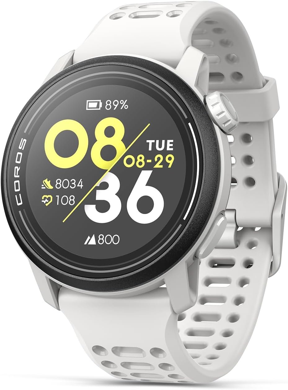 COROS PACE 3 GPS Sport Watch – Lightweight, Comfortable Running Watch, 17-Day Battery Life, Accurate GPS, Heart Rate Monitor, Navigation, Sleep Tracking – White Silicone