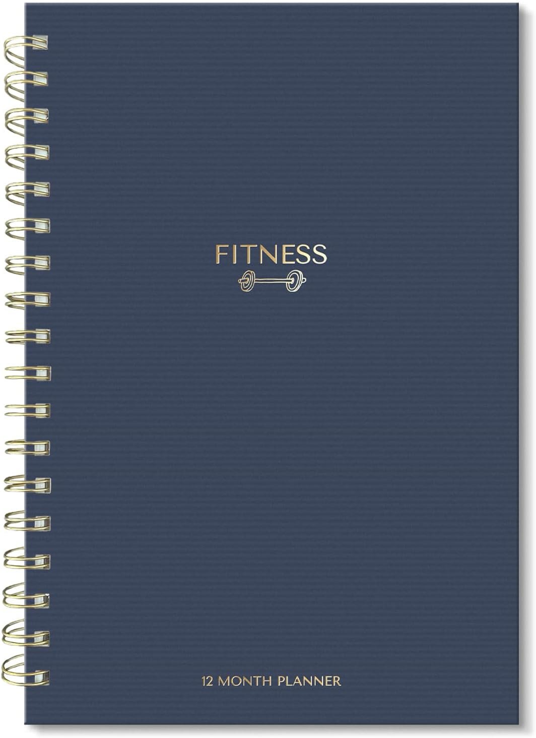 Sweetzer & Orange Fitness Planner Notebook – 6″ x 8.5″ Workout Log Book & Fitness Journal – 129 Pages with Measurement Tracker, Weight Tracker, Workout Planner, Food Log, 30 Day Challenge & Notes – Gold Spiral