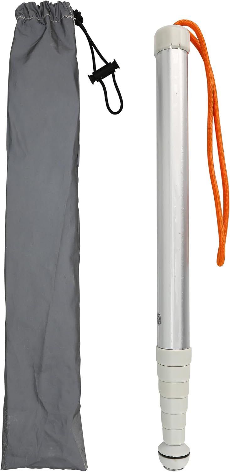 Walking Stick for Blind Telescopic Cane with Storage Bag, 49″ Extented Anti Slip Shockproof Folding Reflective Retractable Telescoping Prop Gadgets Items for Seeing Eye Vision Visually Impaired People