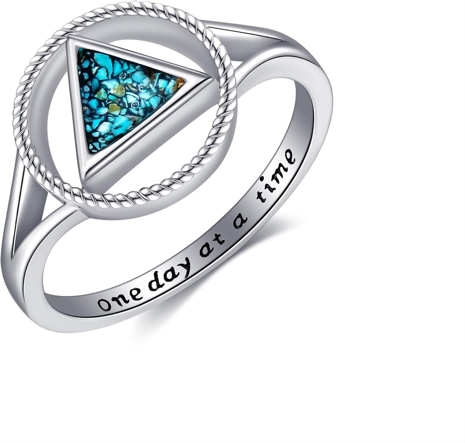 ONEFINITY Sobriety Rings 925 Sterling Silver Sobriety Present For Women Karma Ring Present Jewelry For Women