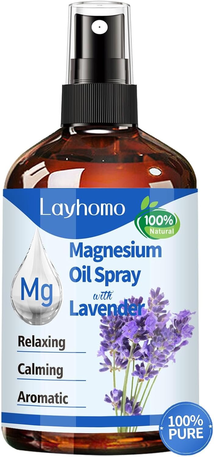 Magnesium Oil for Feet,Pure Magnesium Spray for Sleep,Fathers Day Gift,Topical Athletes Foot Spray Soothing Sore Muscles,Highly Concentrated Magnesium for Relaxing Body with Lavender Oil – 200ML