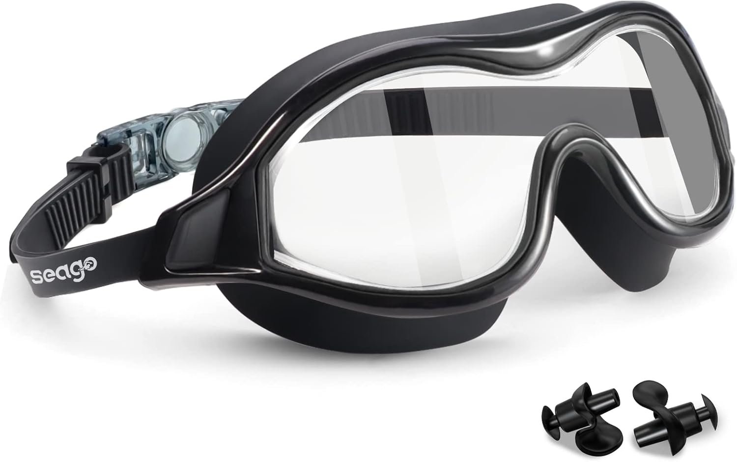 Seago Swim Goggles No Leaking Anti-Fog Pool Goggles Swimming Goggles for Adult Men Women Youth, UV Protection 180° Clear View