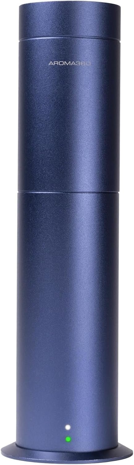 Aroma360-Mini Pro Scent Diffuser-Aroma Diffuser for Essential Oils-Cold-Air Diffusion-600sq.ft. Coverage-Waterless Air Diffuser-Blue-Works Exclusively with Pro Pod Bottles