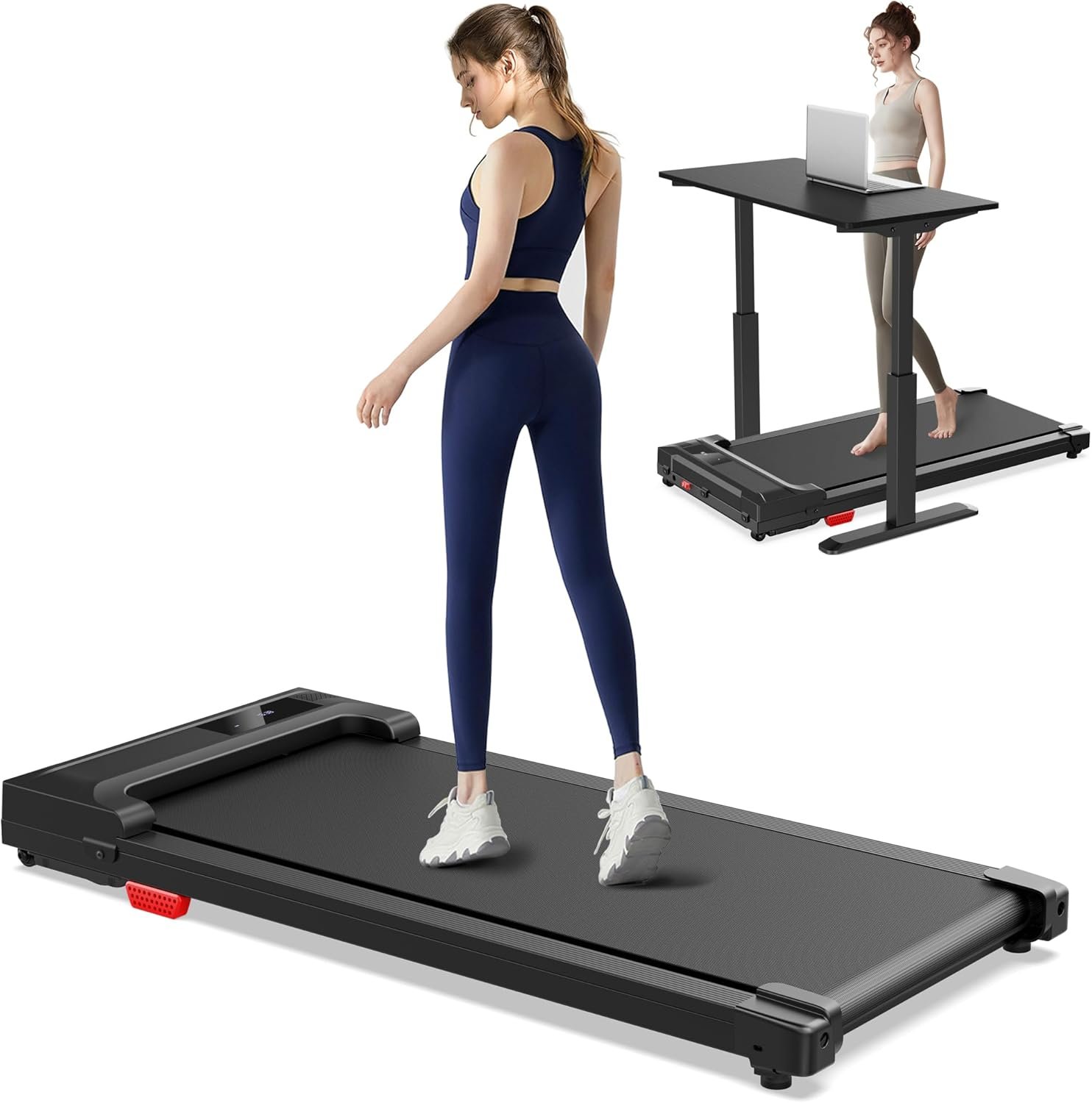Walking Pad Treadmill for Home – Under Desk Treadmills Mini Portable Walking Running Machine Slim Compact Motorized Electric Treadmill with Adjustable Speed Remote