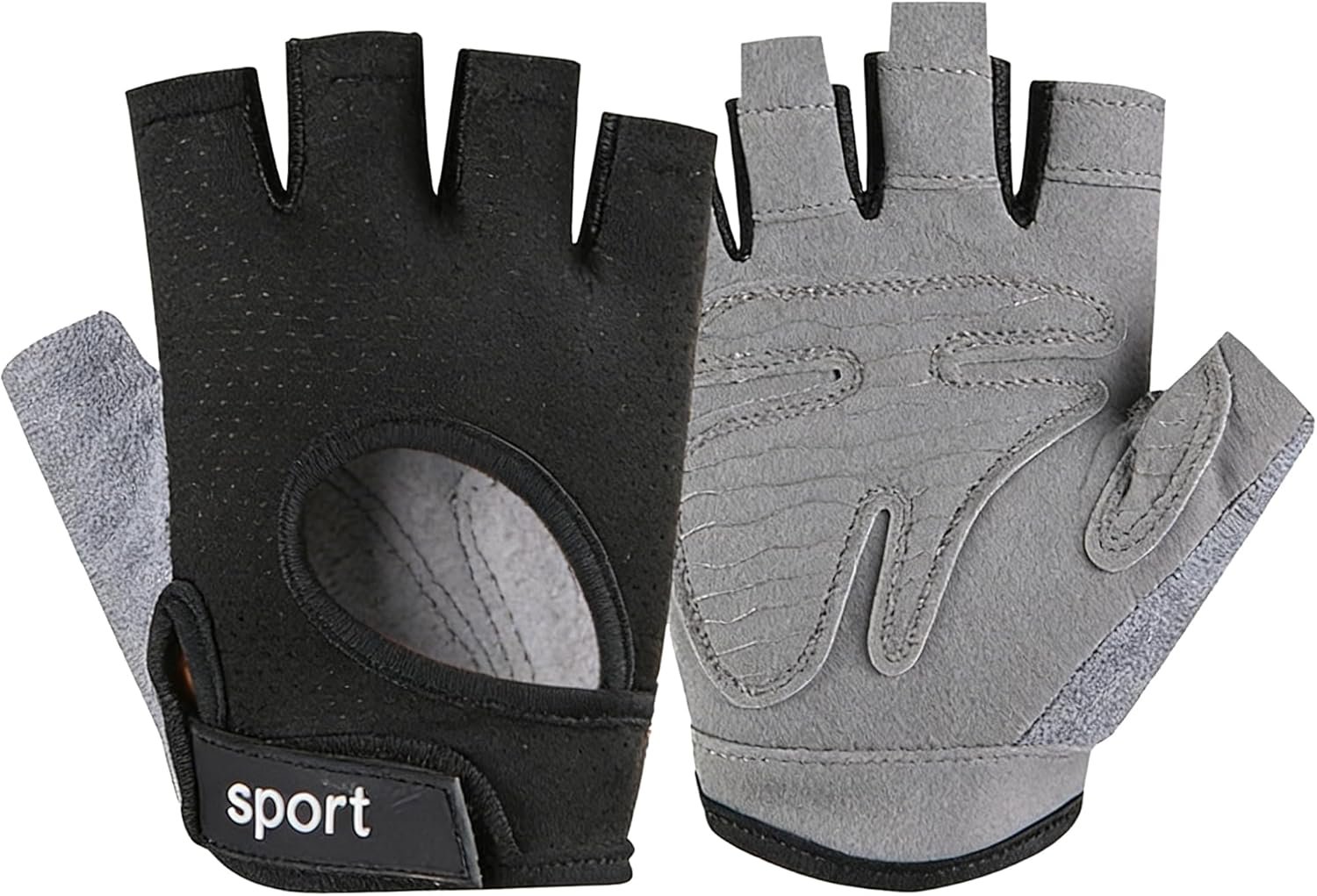 Fingerless Cycling Gloves Men Women Breathable Mesh Anti-Slip Workout Gloves for Fishing Gym Exercise Fitness Rowing