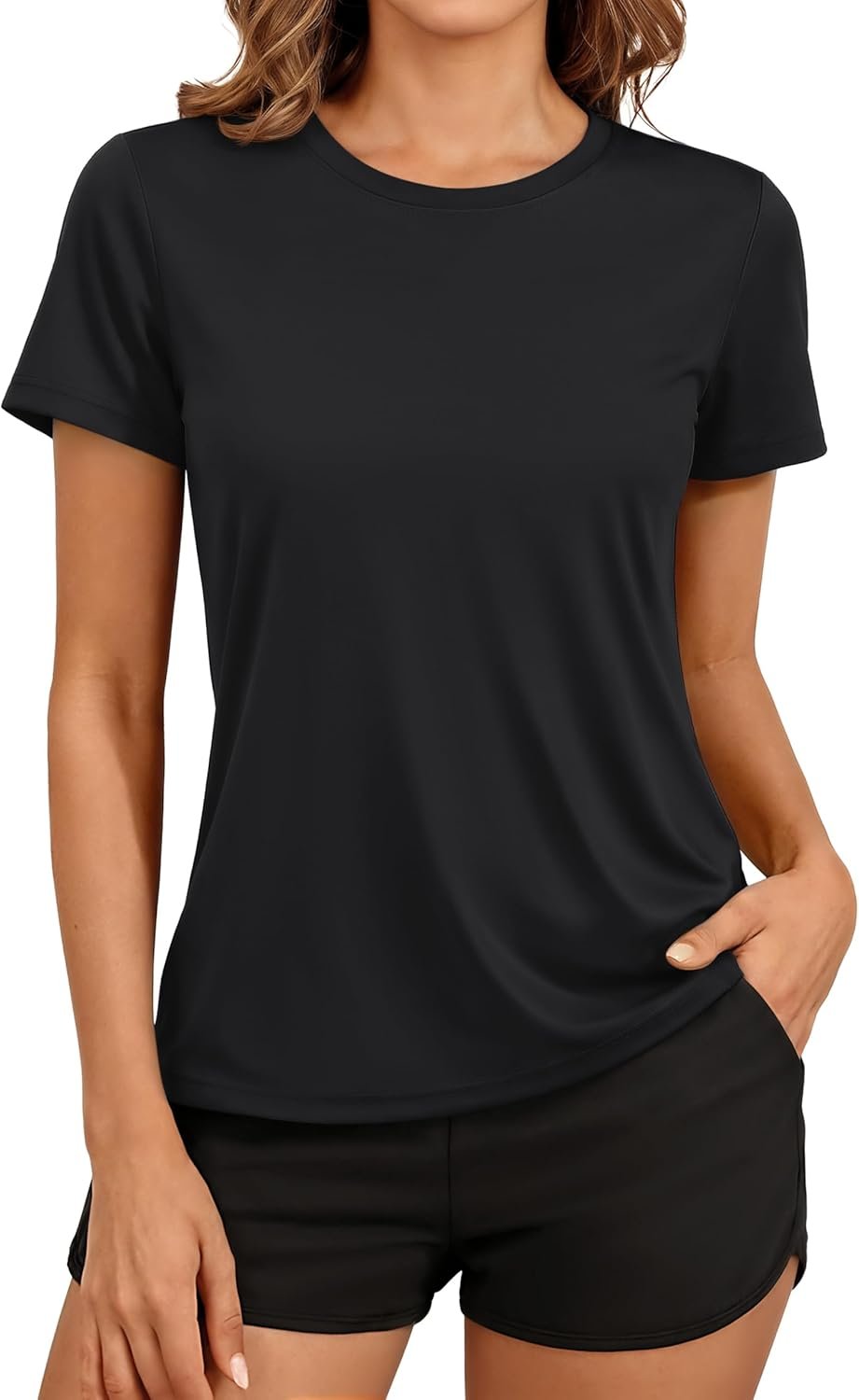 TACVASEN Women’s Short Sleeve Workout Shirts UPF 50+ Sun Protection Quick Dry Athletic Tops for Running Gym Tee