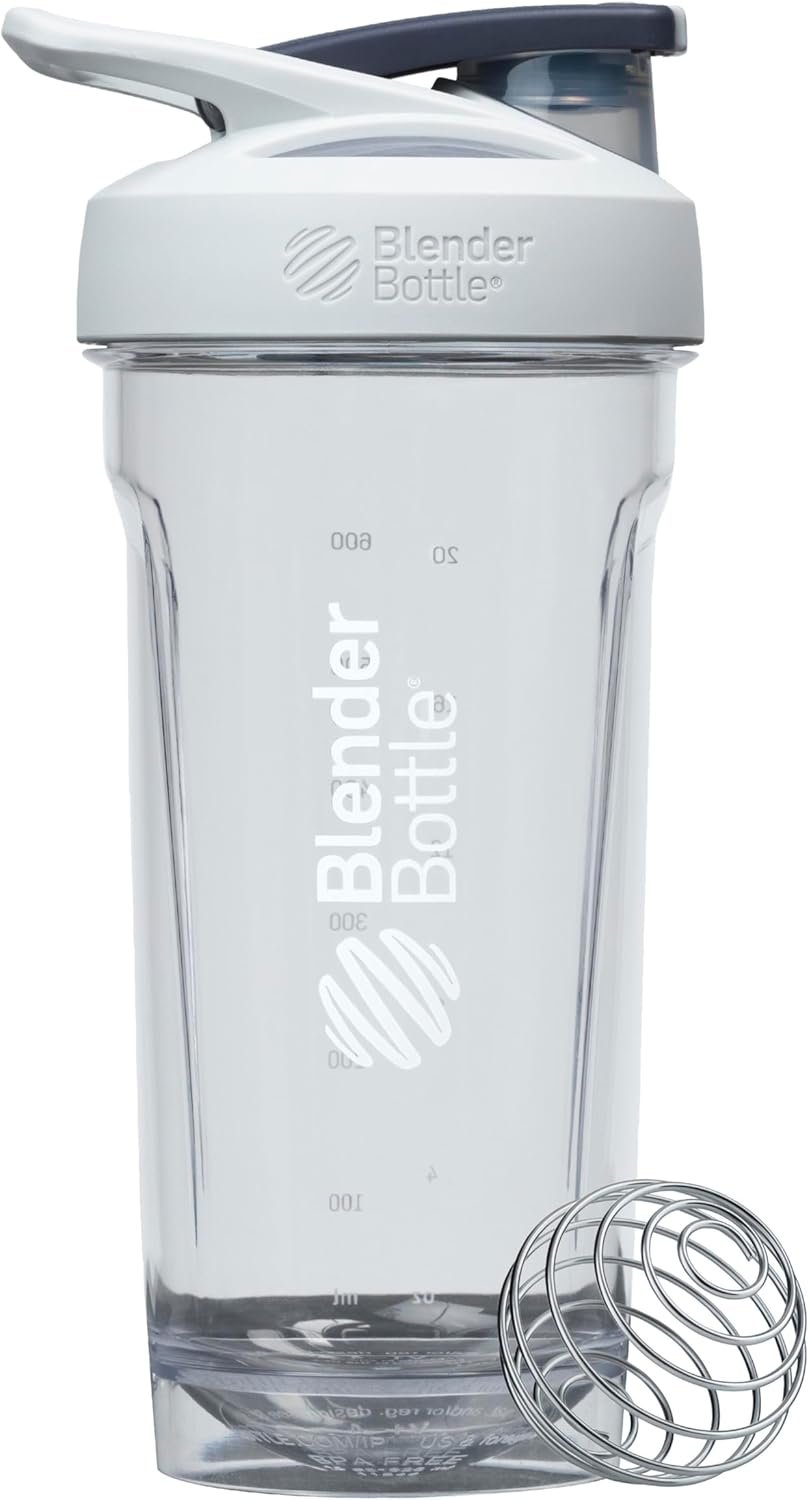 BlenderBottle Sport Tritan Shaker Bottle with Locking Lid, 28-Ounce, Grey