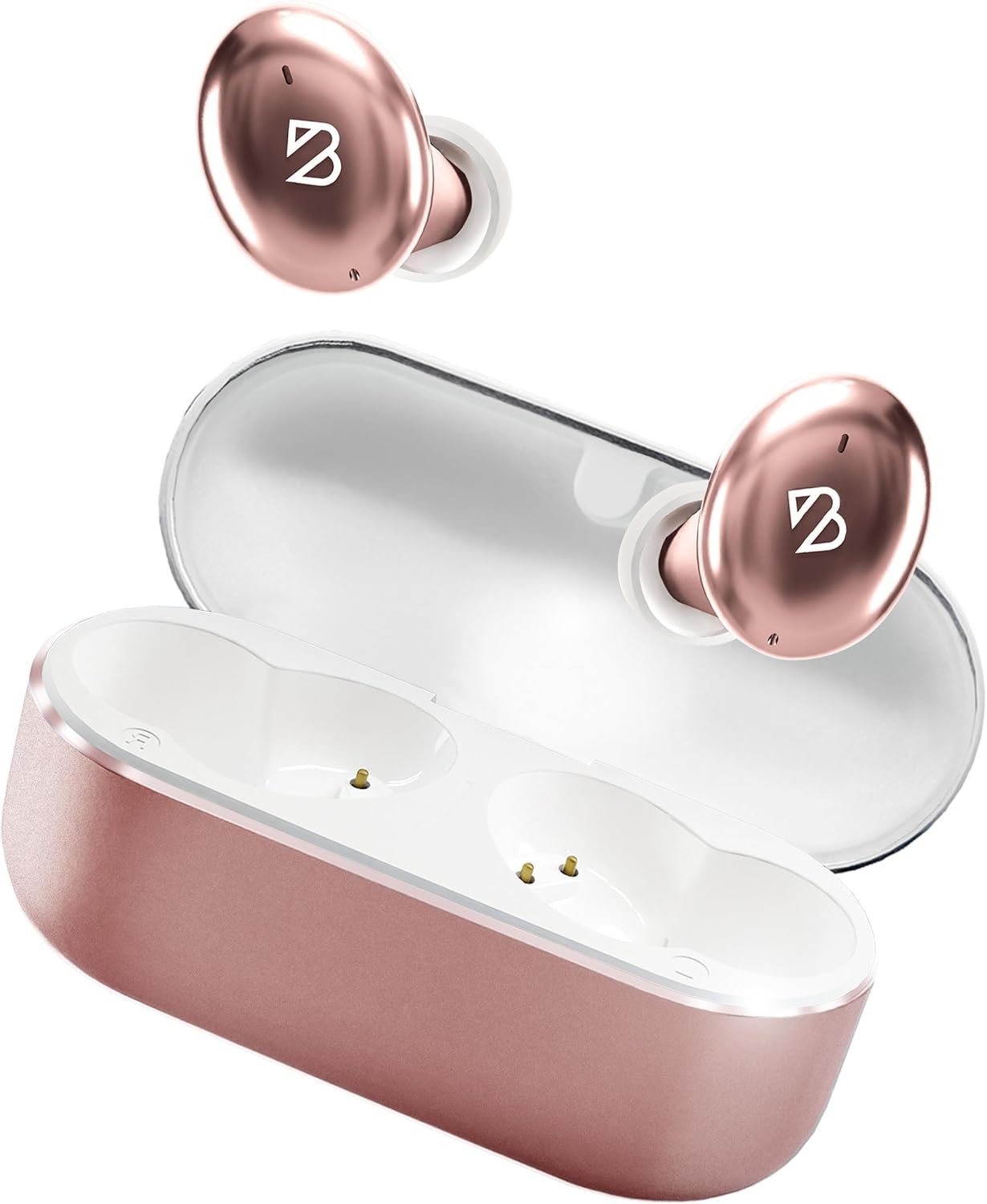Back Bay Audio Tempo 30 Wireless Earbuds for Small Ears – Award-Winning Sound, Sweatproof Bluetooth Earbuds, Tech Fitness Gifts for Men, Comfortable Bluetooth Ear Buds for Women – Rose Gold
