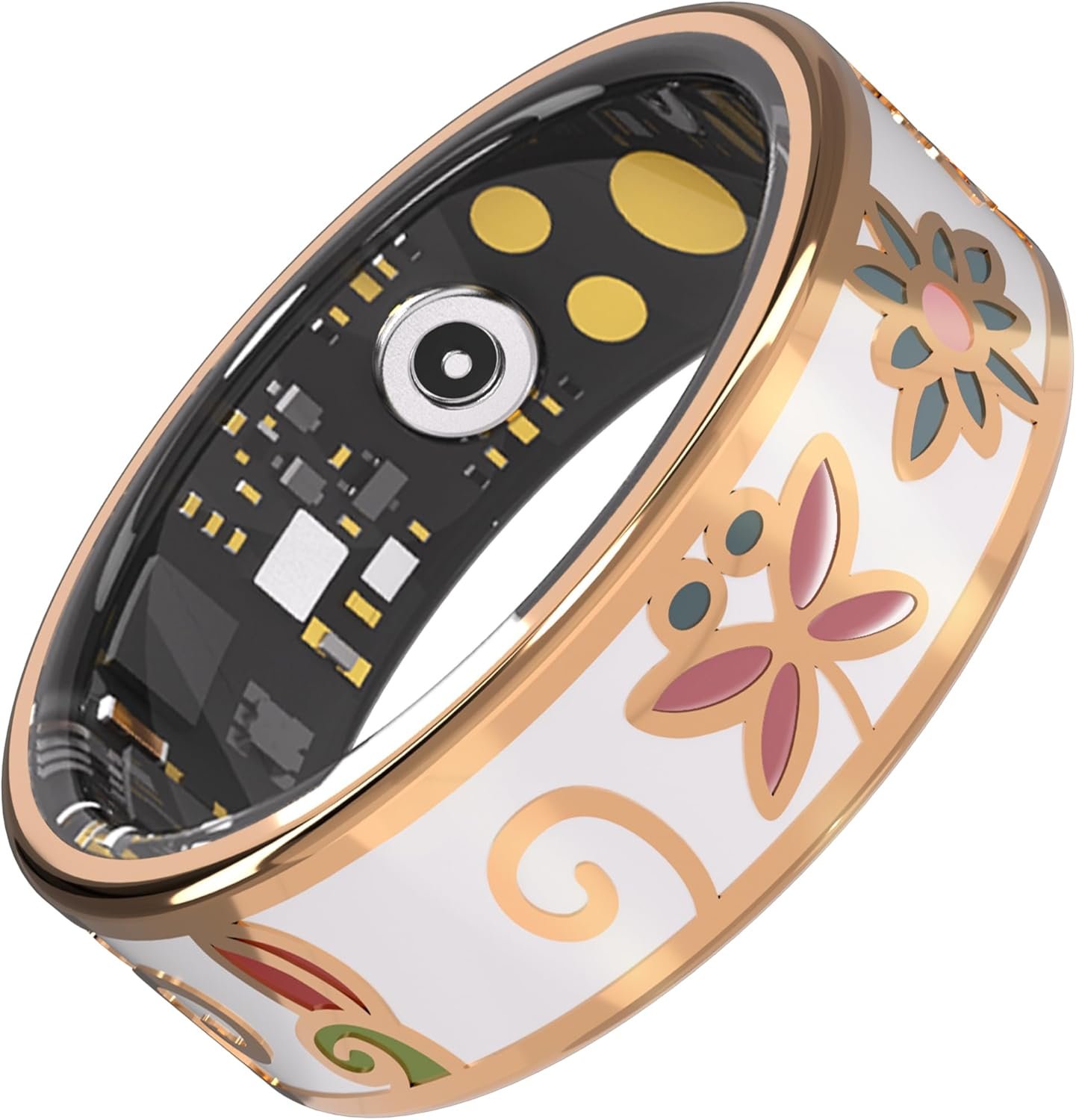 Enamel Craft Smart Ring for Women & Men – No Subscription Fee Fitness Tracker with Sleep Tracking, Heart Rate, SpO2 – IP68 Waterproof for iPhone Android – Activity Tracker, Remote Camera (10)