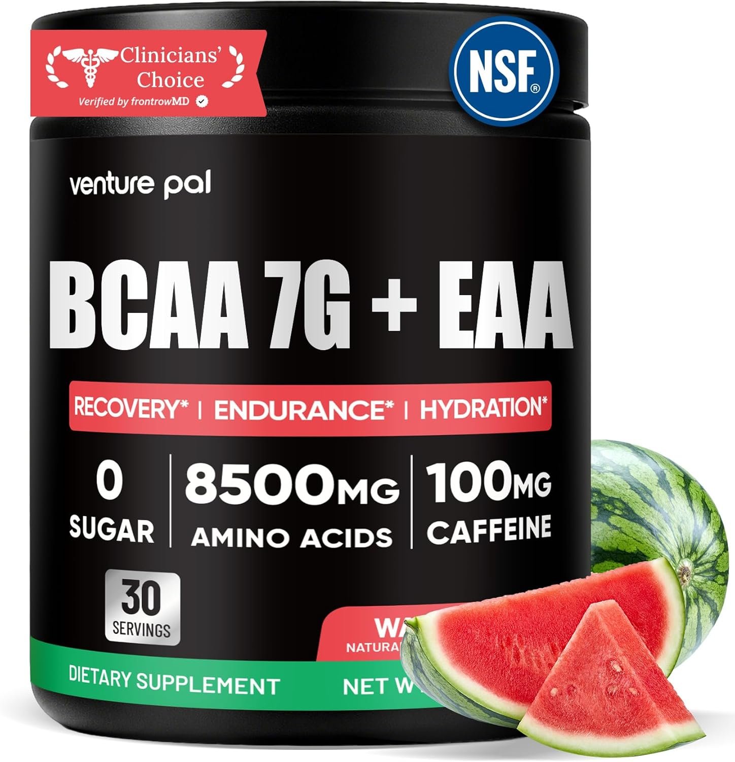 Sugar Free 7g BCAA + EAA Powder | Supports Muscle Recovery, Growth, Strength & Endurance – 10 Essential Amino Acids with L-Glutamine, Caffeine, Vitamin & Electrolyte for Energy & Hydration