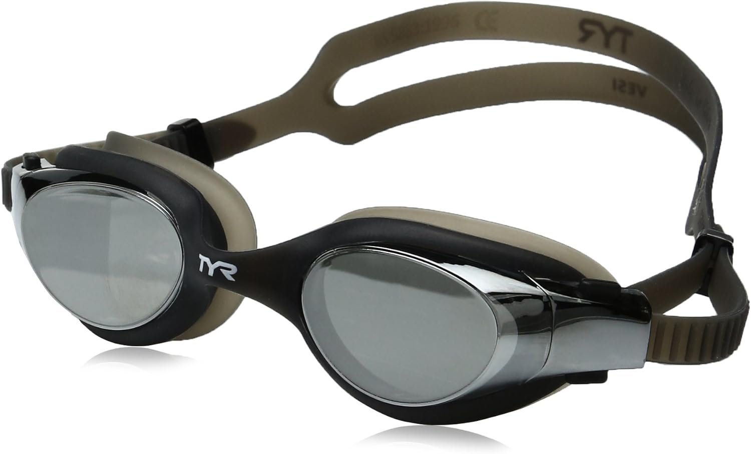 TYR Vesi Adult Swim Goggles – Low Profile Training Goggles for Men & Women, Anti Fog, UV Protection, with Quick Adjust Strap