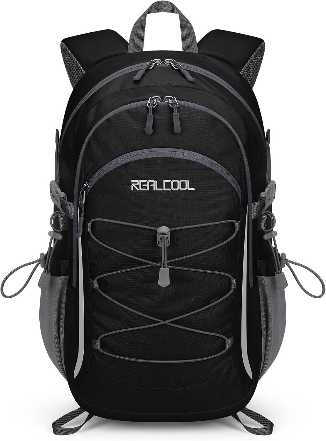 RealCool Hiking Backpack for Men Women,20L Lightweight Waterproof Travel Camping Backpack Hiking Daypack for Cycling Running,Black