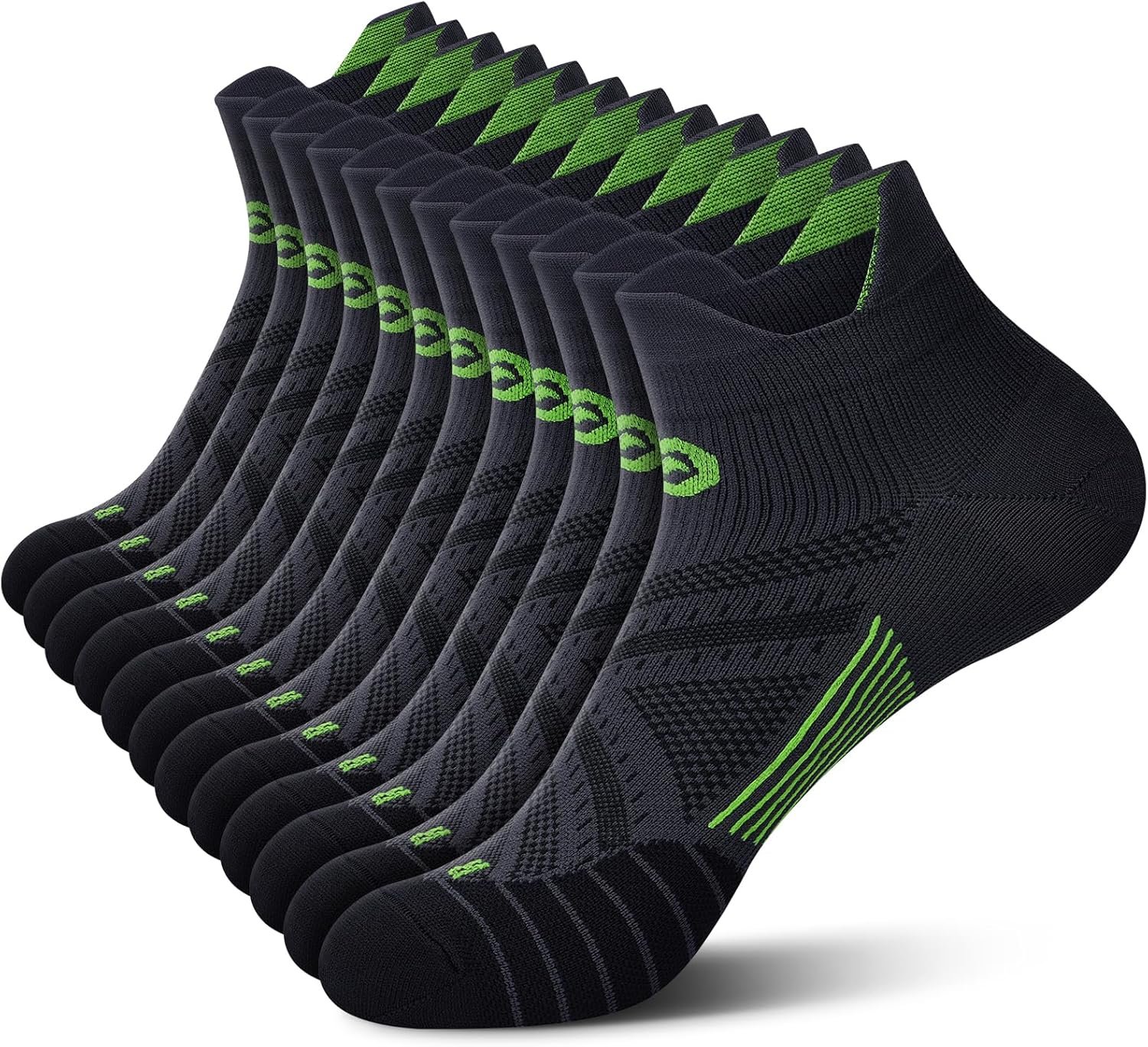 PAPLUS Compression Socks for Men & Women, 2/4/6 Pairs Ankle Running Socks with Arch Support, Ankle Support, Plantar Fasciitis