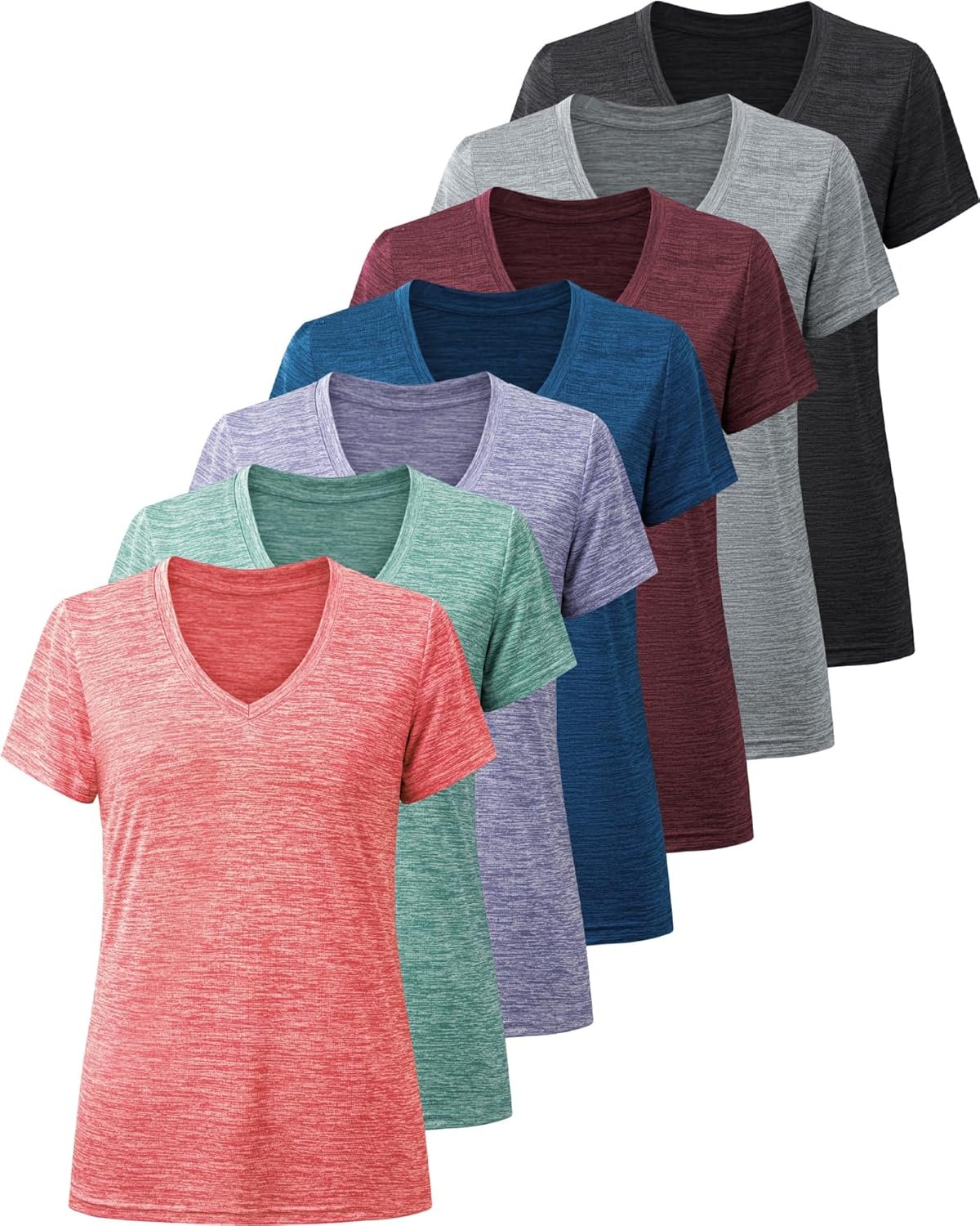 BALENNZ Workout Shirts for Women, Moisture Wicking Quick Dry Active Athletic Women’s Gym Performance T Shirts