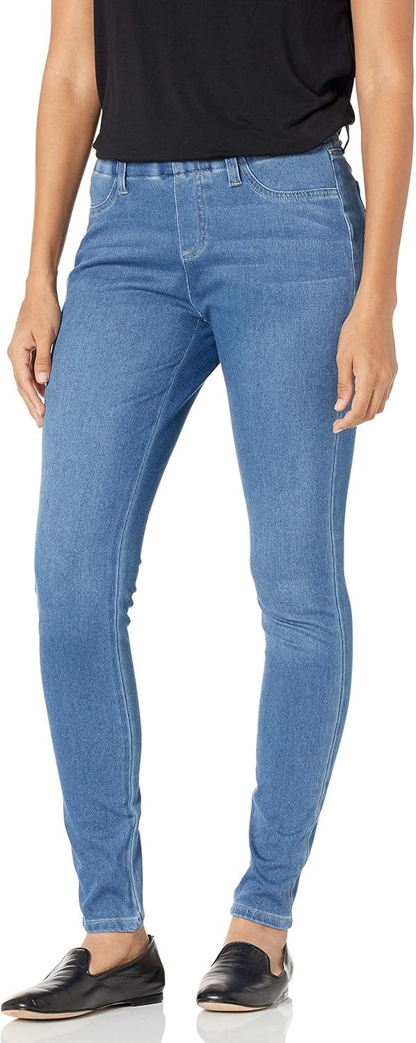 Amazon Essentials Women’s Pull-On Mid Rise Stretchy Knit Jegging (Available in Plus Size)