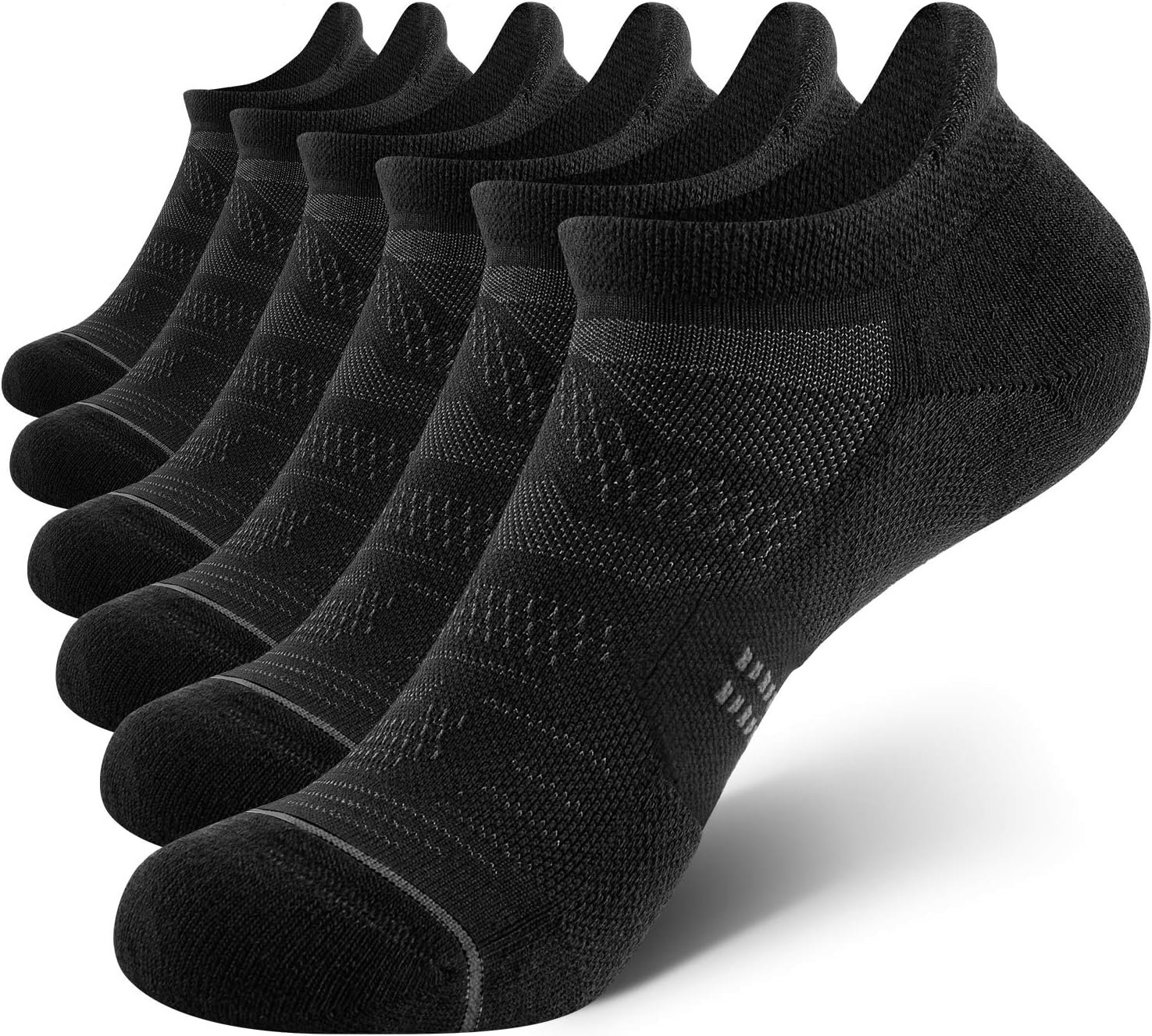 CS CELERSPORT 6 Pack Women’s Ankle Running Socks Cushioned Low Cut Tab Athletic Socks