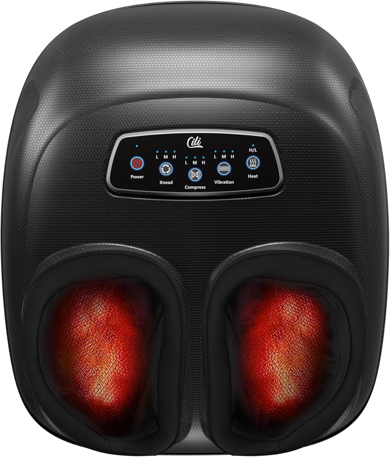 CILI 4-in-1 Foot Massager with Heat,Vibraion,Deep 3D Shiatsu,Compression,Rolling Feet Massager FSA Eligible HSA,Big Size 13″ for Men Women Home Office Foot Pain Relief (Toe-Touch Control) Gifts Mom