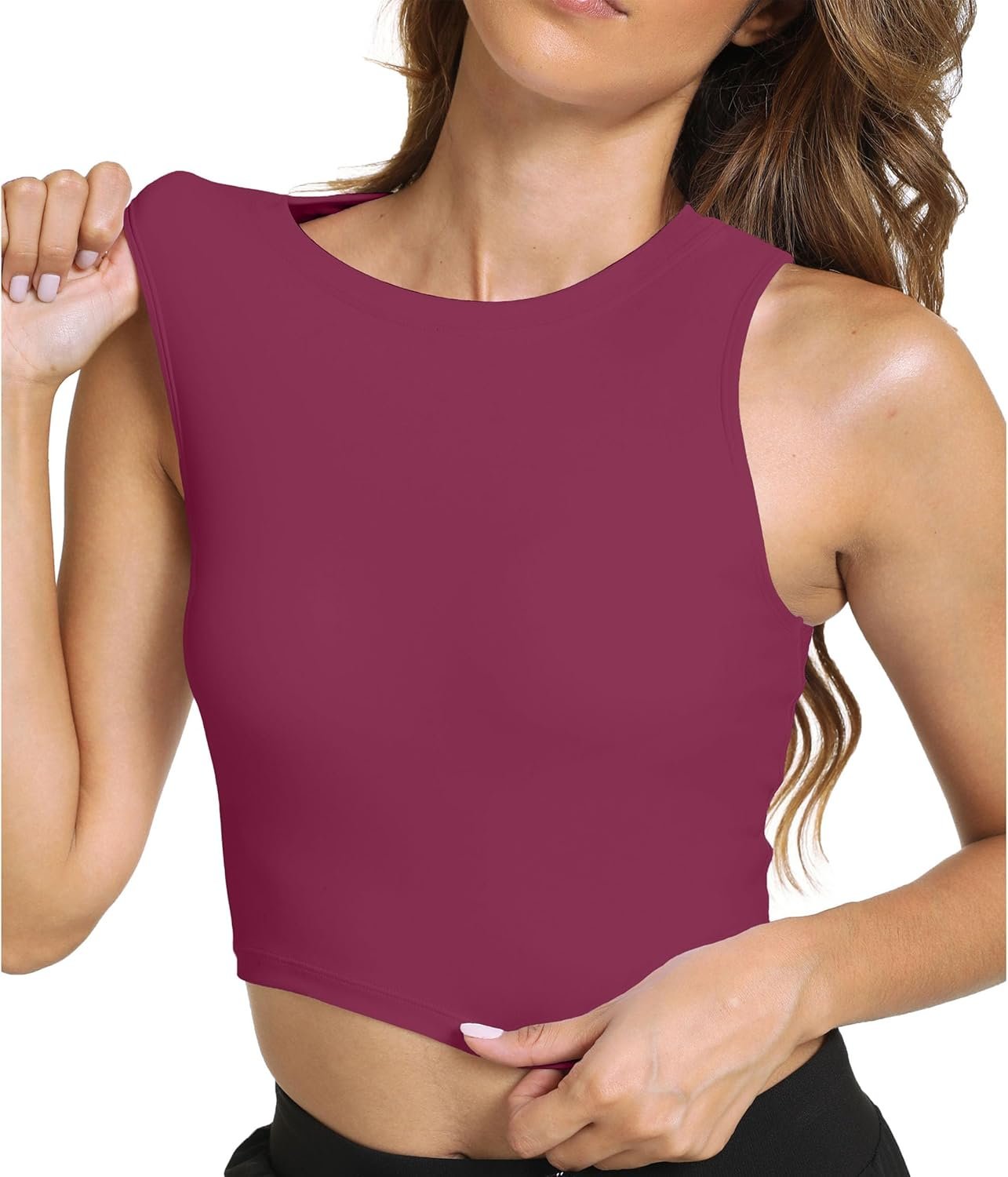 Sports Bras for Women Removable Padded Athletic Yoga Running Crop Tops Sleeveless Gym Workout Tops