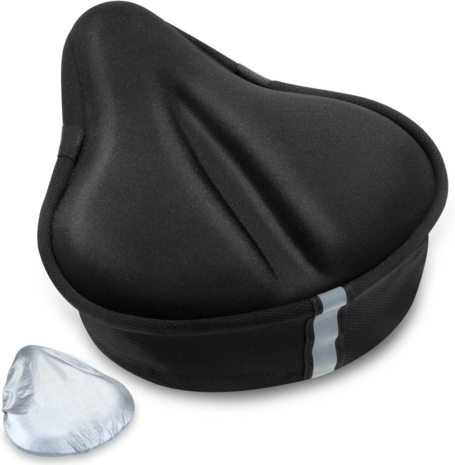 CUNCUI Bike Seat Cushion, Gel Seats Cover, Bicycle Covers, Bike Seat Cushion for Women Men Comfort Compatible, Suitable for Outdoor and Indoor (11×10 inch)