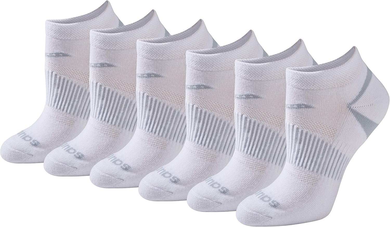 Saucony Women’s RunDry Performance Selective Cushion Socks, Available in S-L (6, 12 Pairs)
