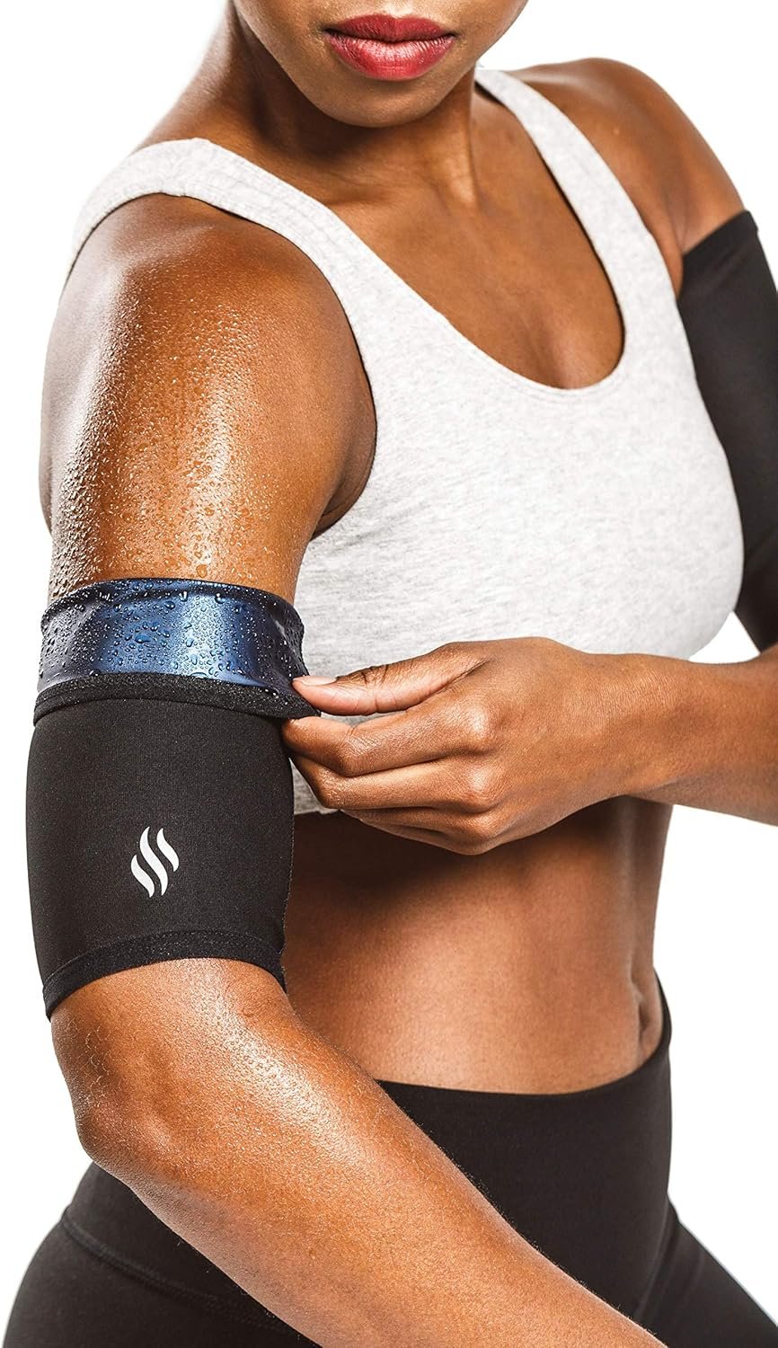 Sweat Shaper Women’s Arm Trimmers, Sauna Arm Shaper Compression Sweat Bands, Slimming Arm Band, 2 Pack