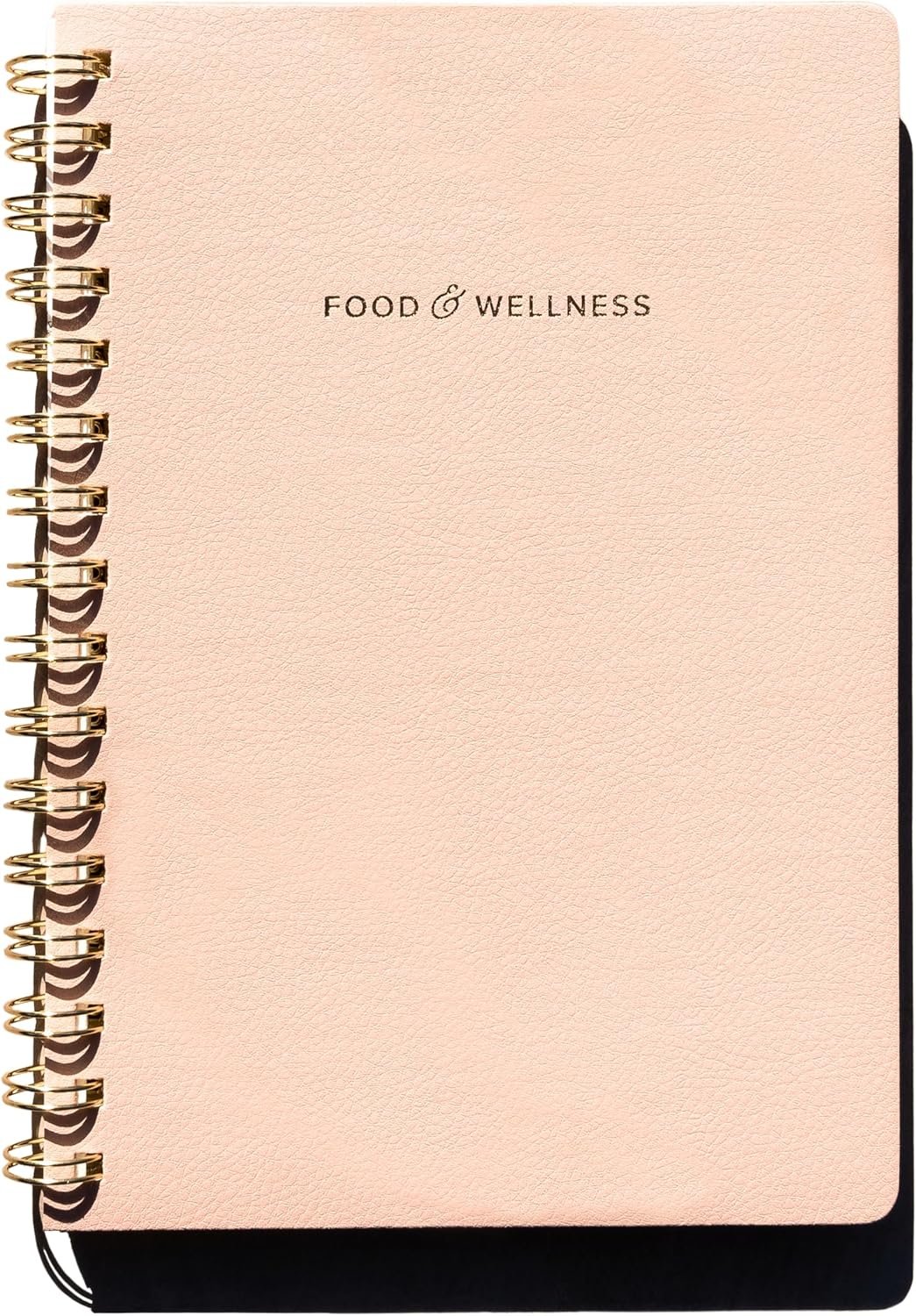 Kunitsa Co. Food and Exercise Journal for Women – Track Meals, Nutrition, and Weight Loss, 90 Days, Pink, 8.5 x 6 Inches