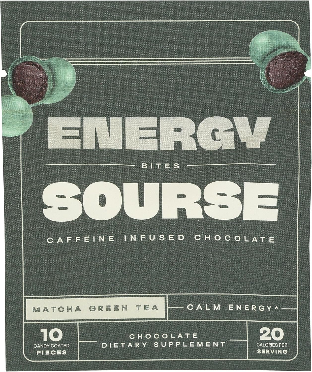 Sourse, Energy Bites Chocolate Matcha, 10 Count