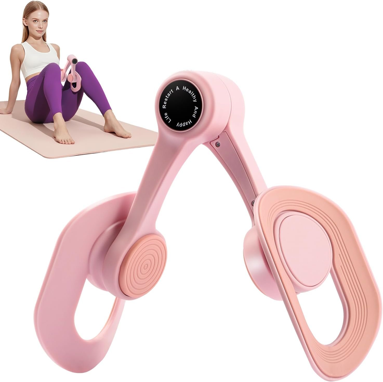 Thigh Trainer for Women, 360° Adjustable Pelvic Floor Muscle Trainer, Inner Thigh Exerciser, Multi-Function Home Gym Equipment for Hip, Leg, Arm & Yoga Workouts