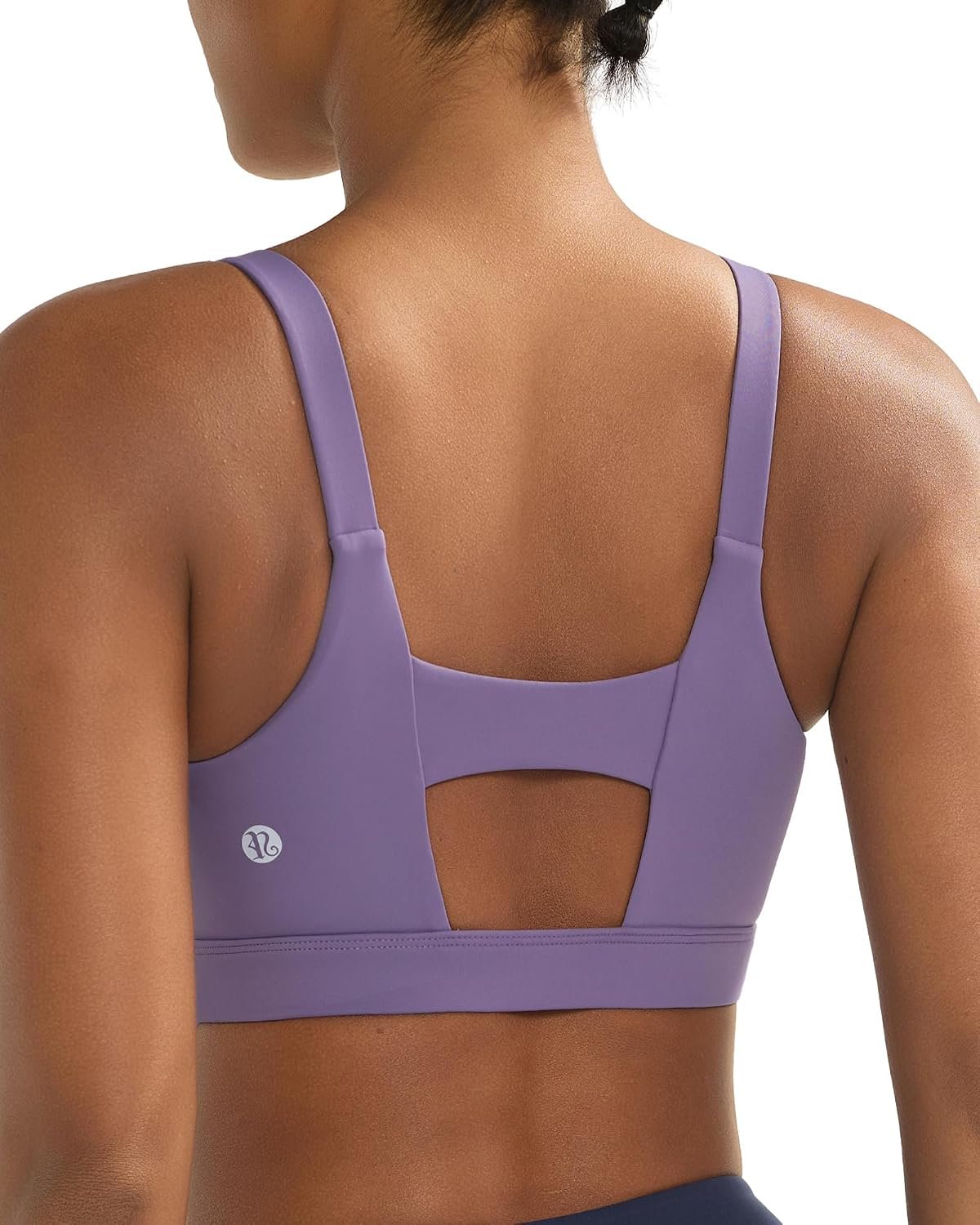 RUNNING GIRL Sports Bra for Women High Support, Molded Cup Supportive High Impact Sports Bras with Sewn in Pads