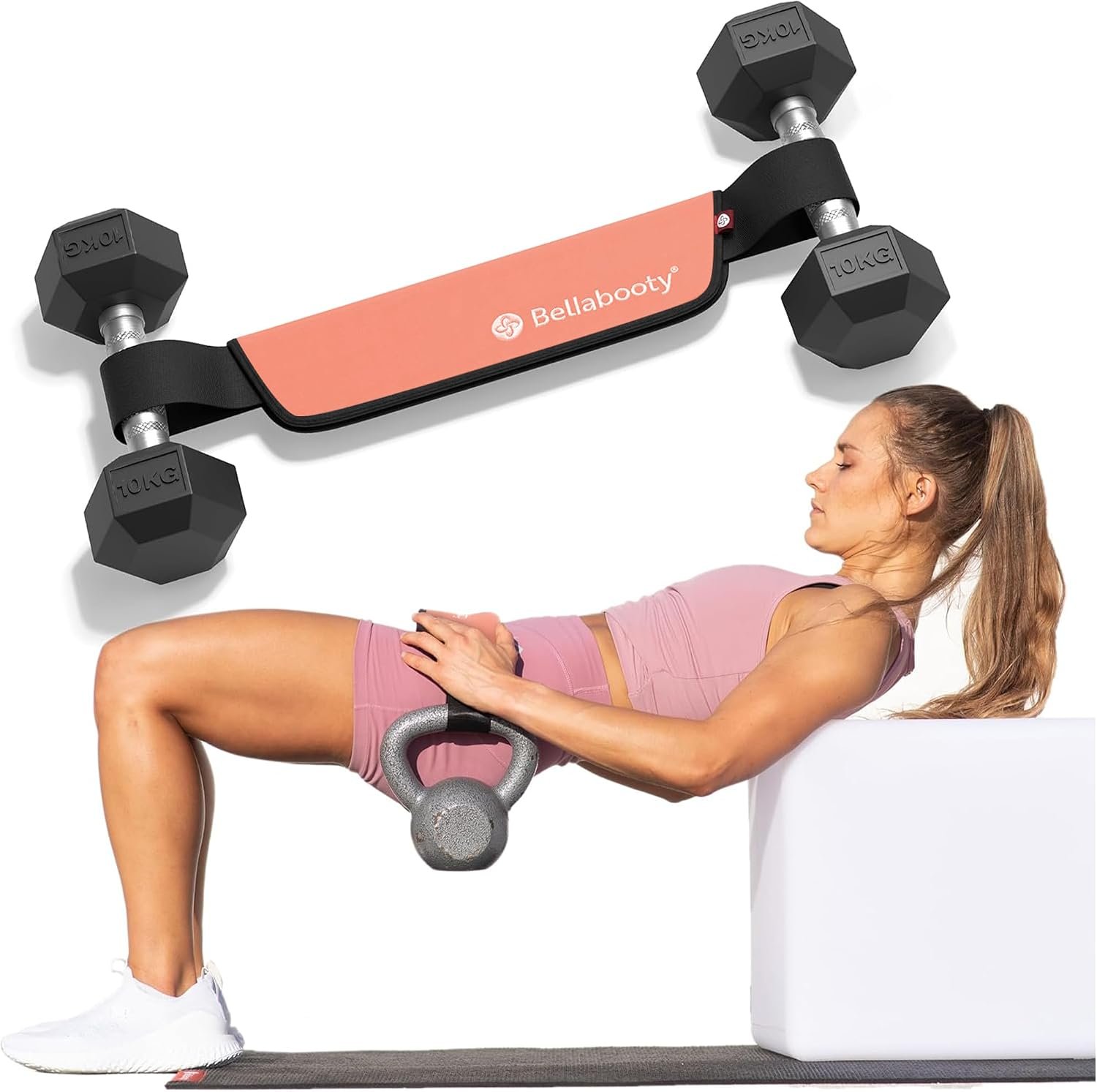 Bellabooty Premium Hip Thrust Belt – Adjustable Exercise Belt for Glutes & Squats, Hip Thrust Pad for Comfort, Versatile Gym Equipment for Home – Weightlifting Belt Support for Women