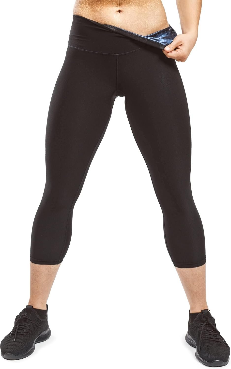 Sweat Shaper Women’s Sauna Leggings Compression High Waist Yoga Pants Thermo Sweat Capris
