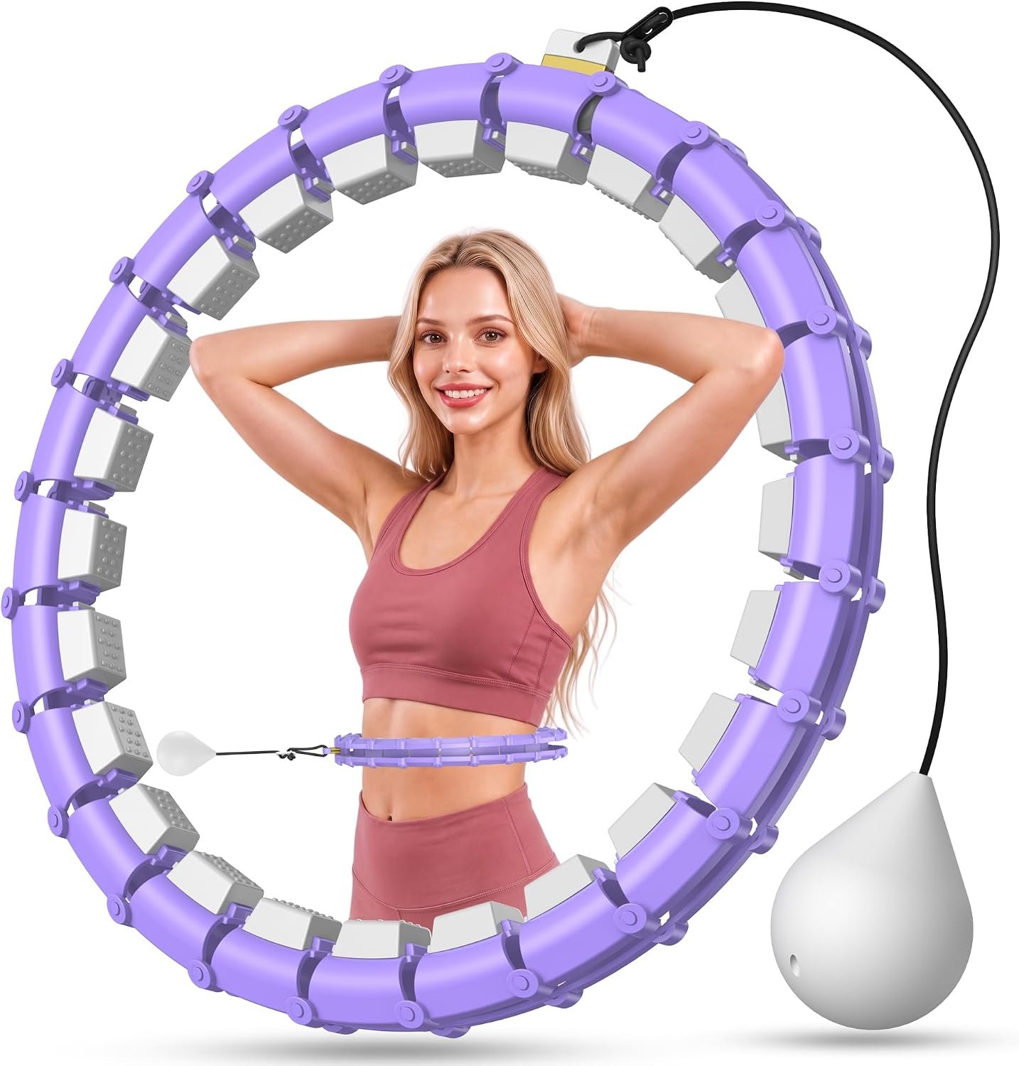 Weighted Infinity Fitness Hoop with Silent 24 Detachable